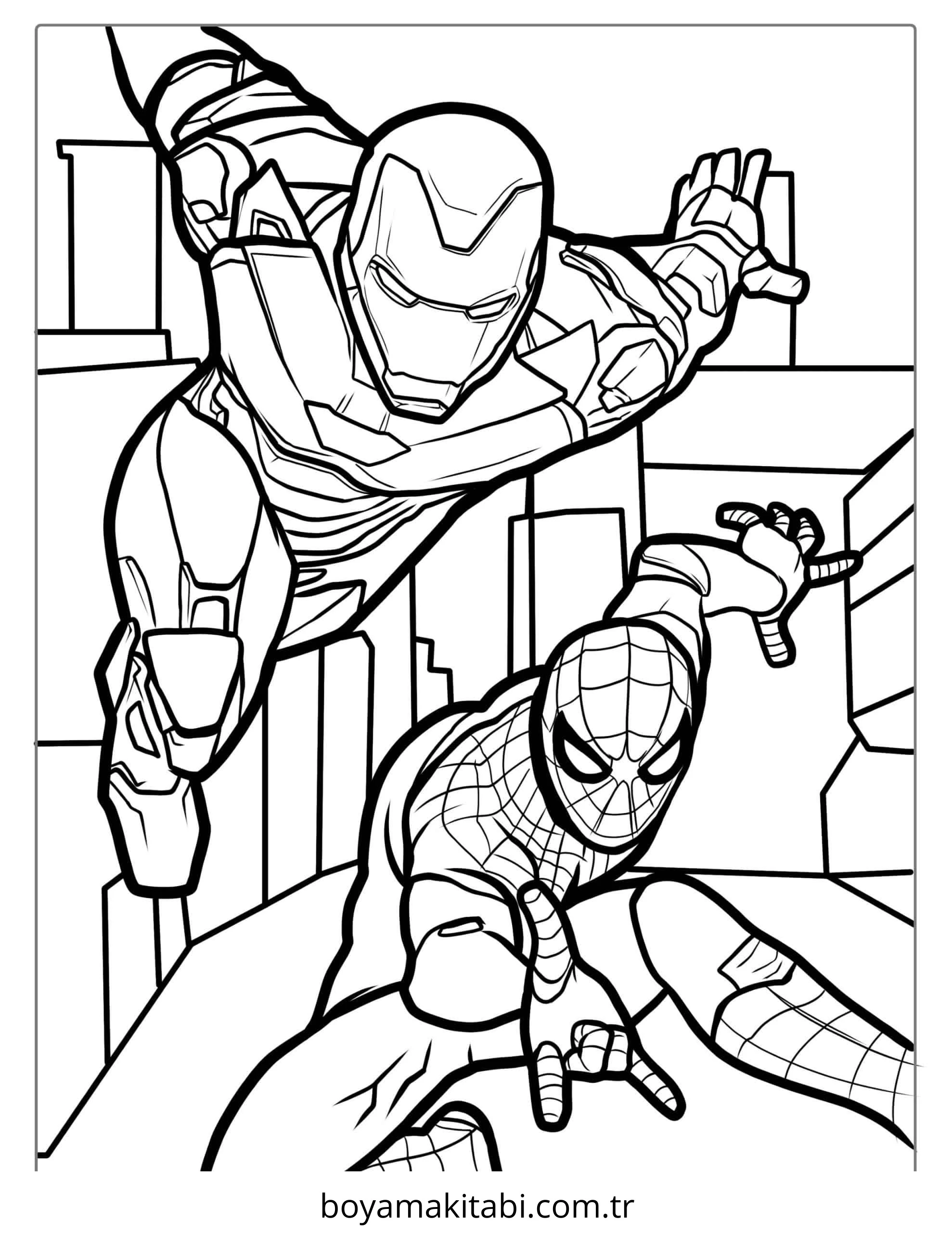 Iron Man boyama sayfası #25 – kolay indirilebilir, eğlenceli öğrenme deneyimi