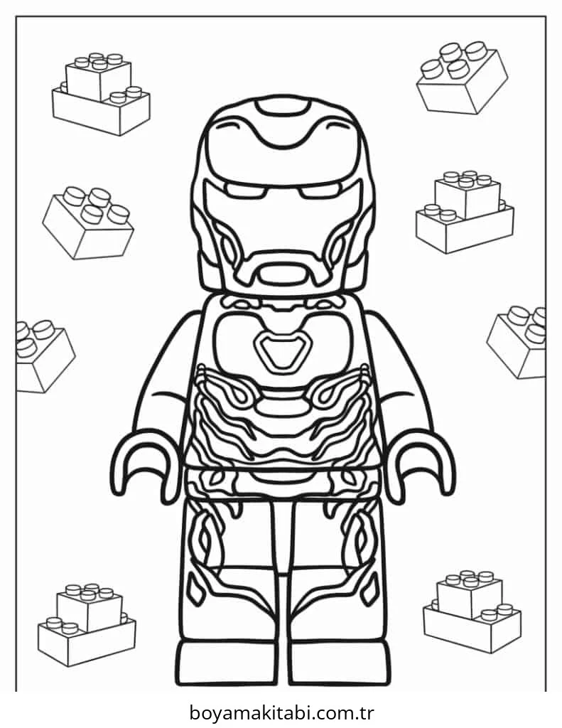 Iron Man boyama sayfası #26 – A4 baskıya uygun, ücretsiz yazdır