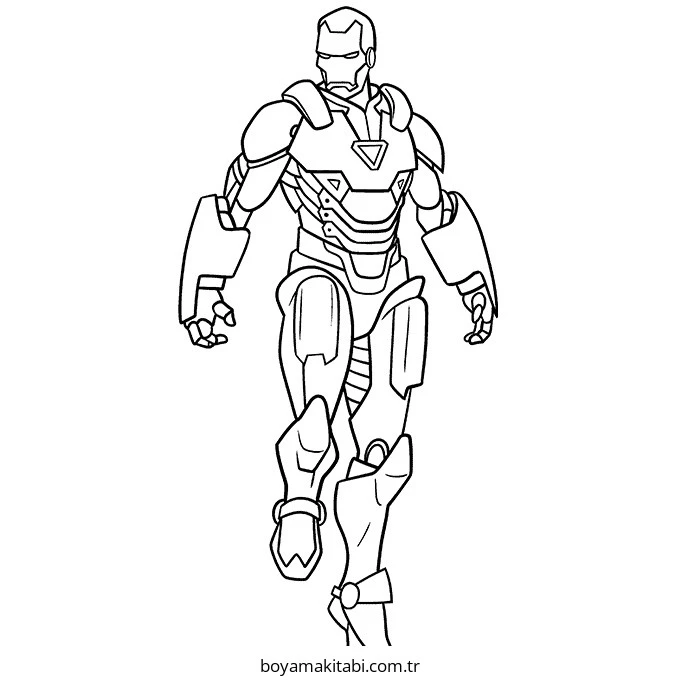 Iron Man boyama sayfası #38 – yaratıcılığı geliştirir, keyifli zaman