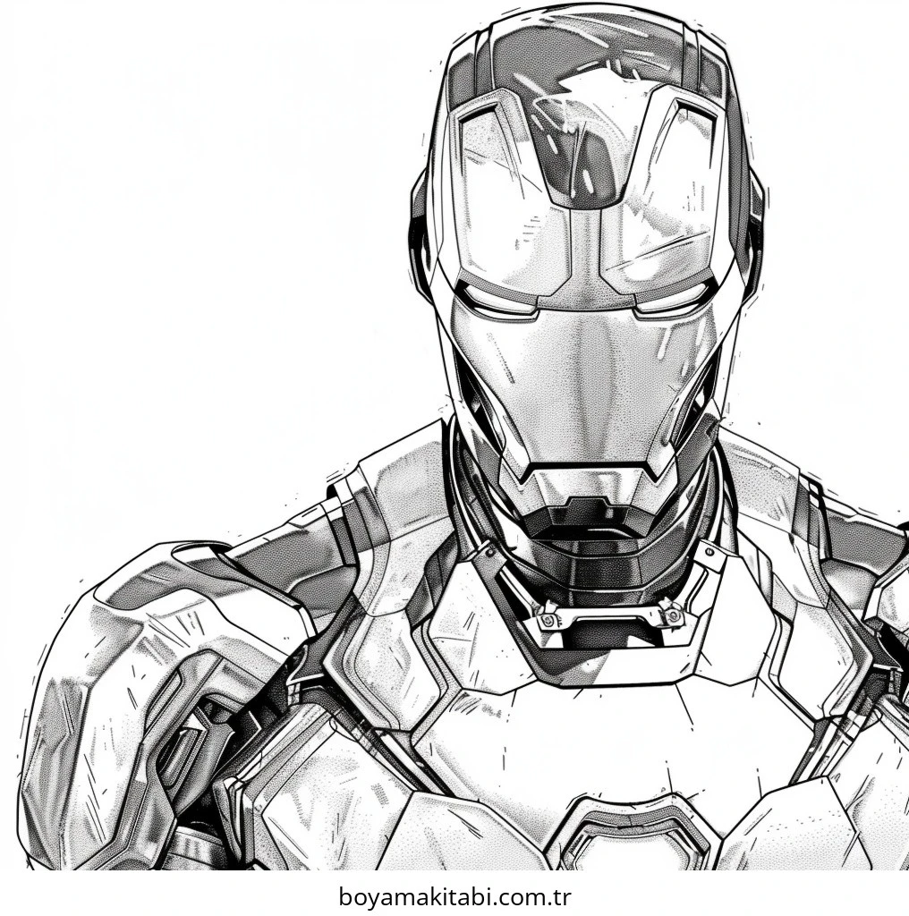 Iron Man boyama sayfası #39 – okul öncesi, evde etkinlik