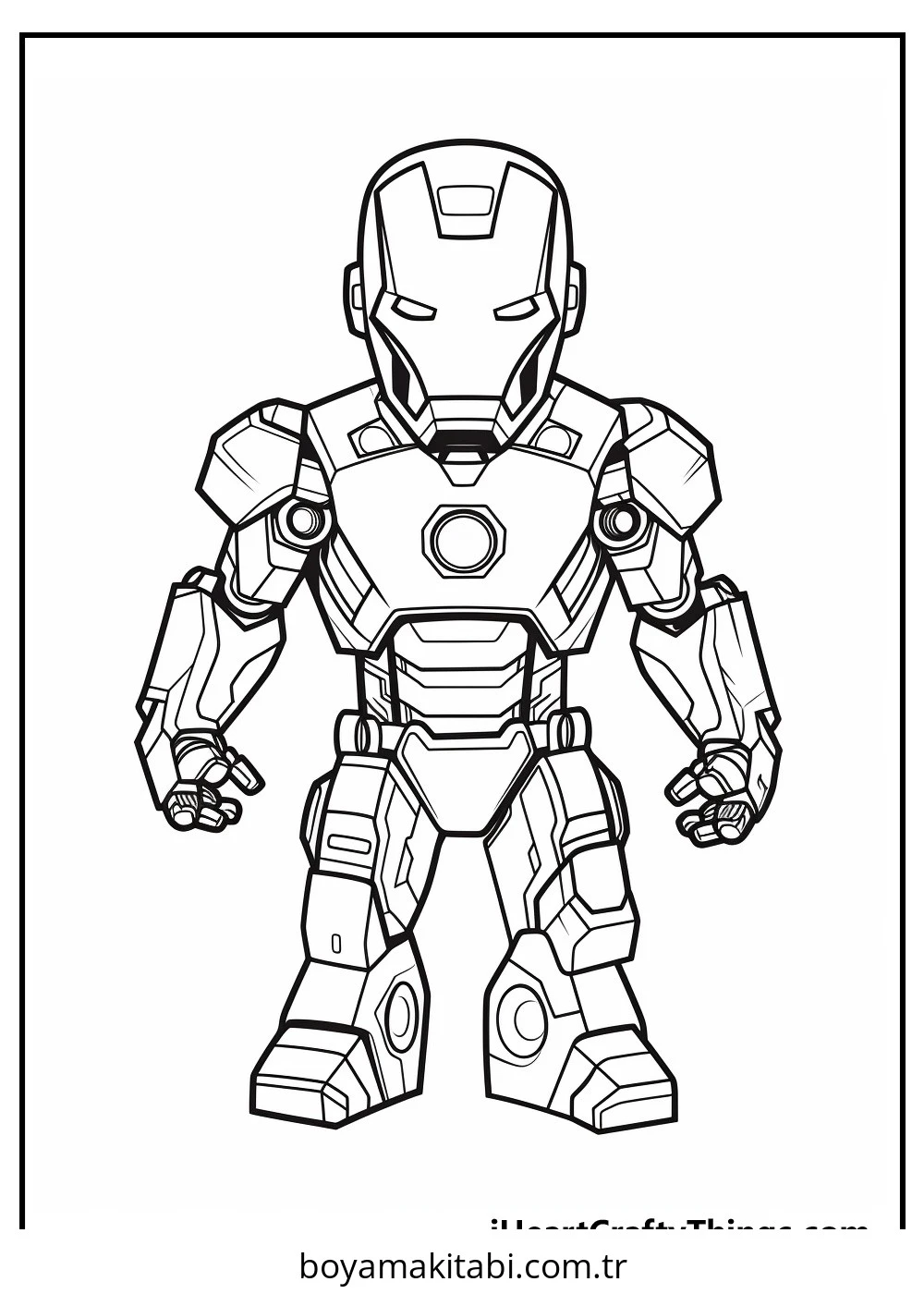 Iron Man boyama sayfası #40 – boyama etkinliği, çocuk aktivitesi