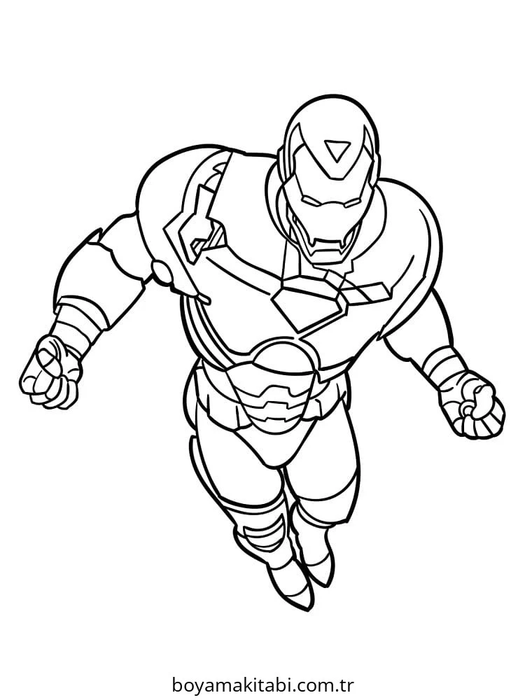 Iron Man boyama sayfası #47 – çocuk aktivitesi, ilkokul öğrencileri için