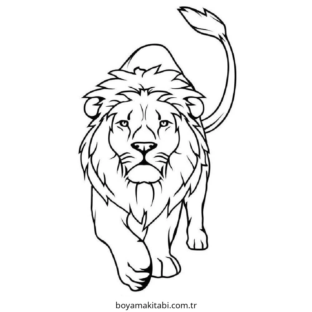 Aslan boyama sayfası – ücretsiz yazdır, boyama etkinliği