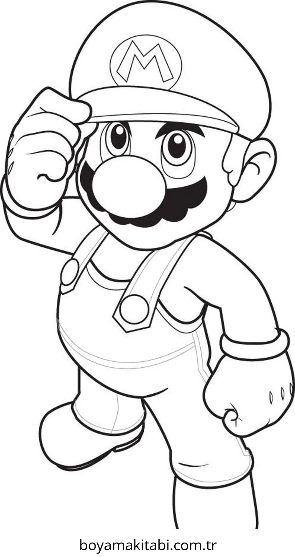 Mario boyama sayfası #268 – basit çizim, yaz tatili etkinliği