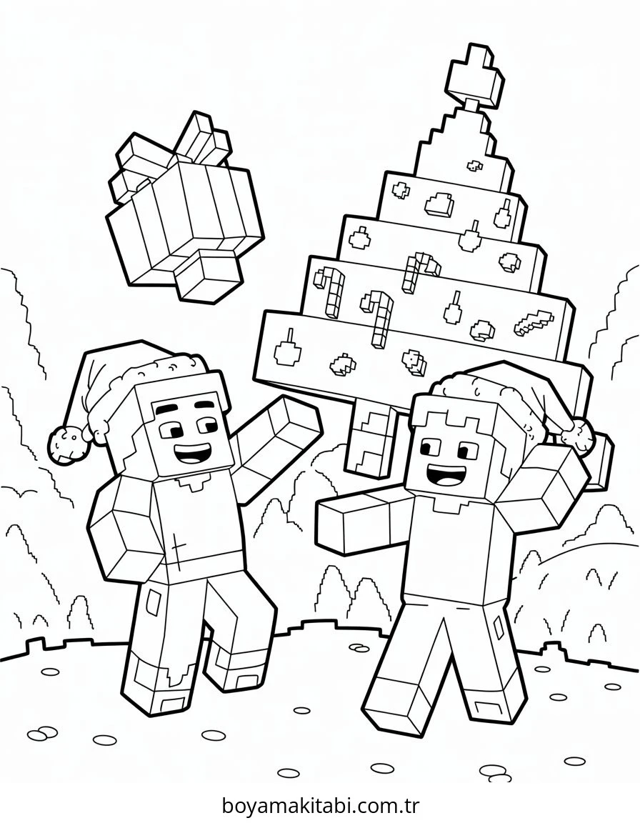 Minecraft boyama sayfası – okul öncesi, evde etkinlik