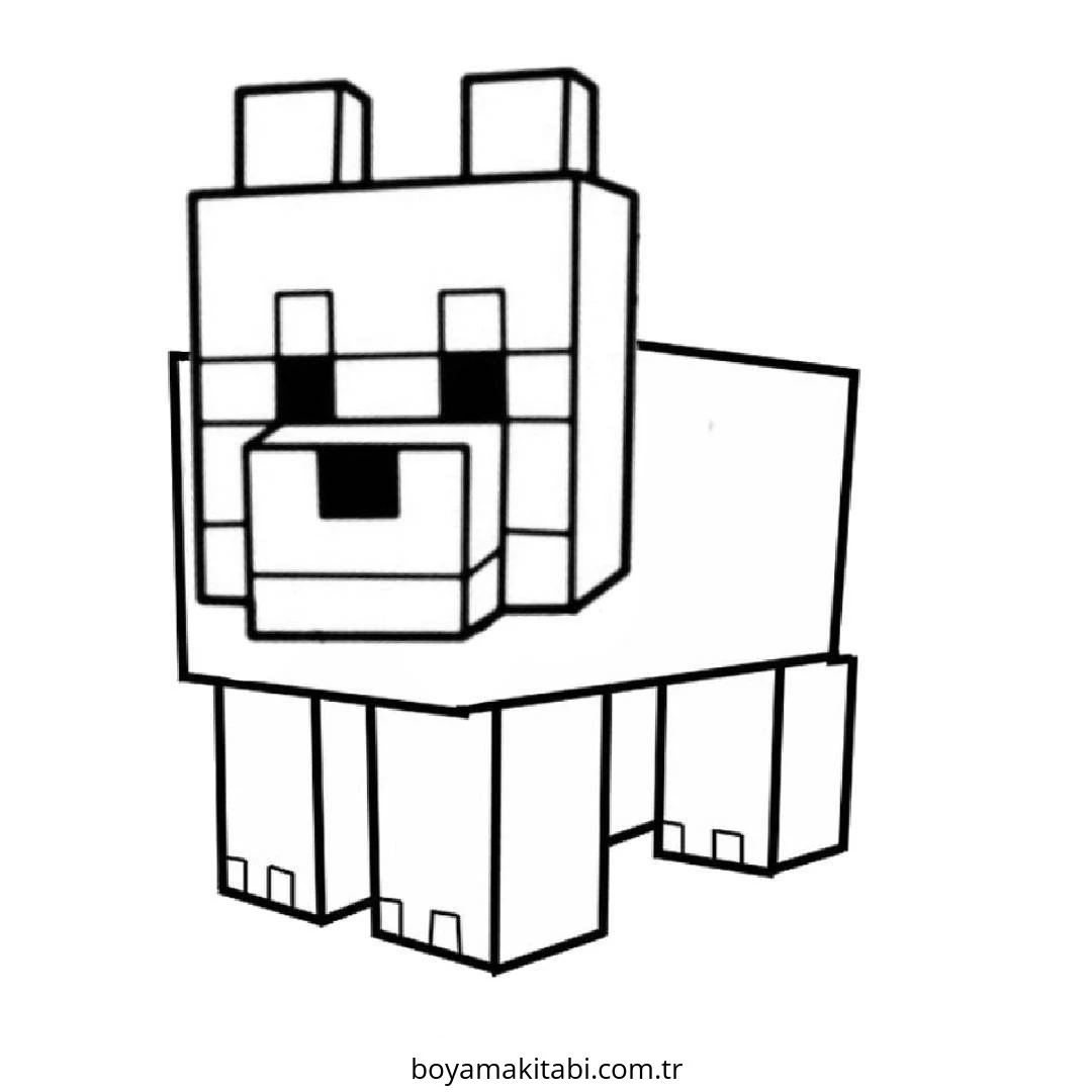 Minecraft boyama sayfası – boyama etkinliği, çocuk aktivitesi