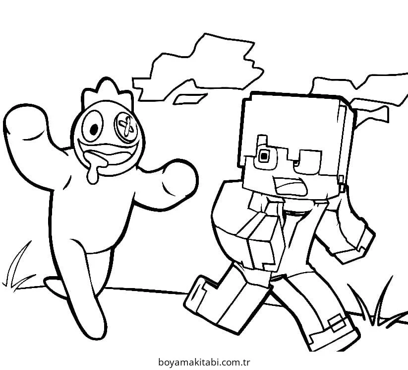 Minecraft boyama sayfası – el becerilerini geliştirir, boyama çalışması