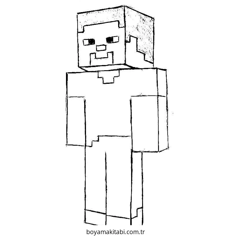Minecraft boyama sayfası – keyifli zaman, renkli çizimler