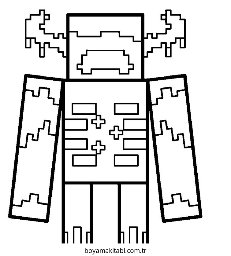 Minecraft boyama sayfası – okul öncesi, evde etkinlik