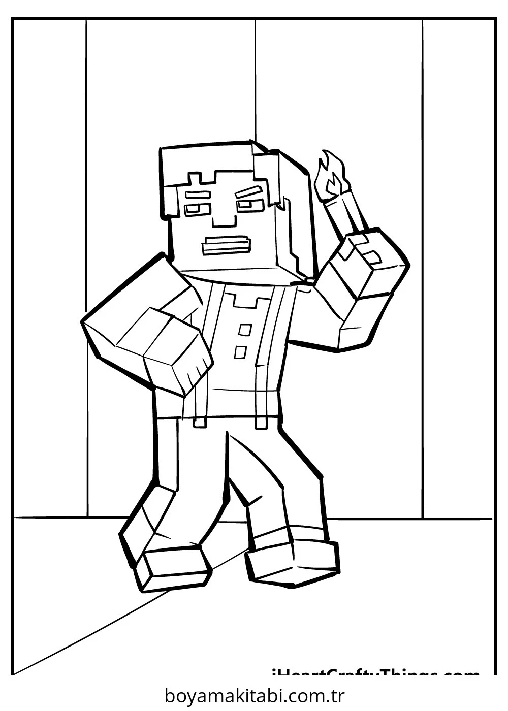 Minecraft boyama sayfası – eğitici aktivite, yaratıcılık