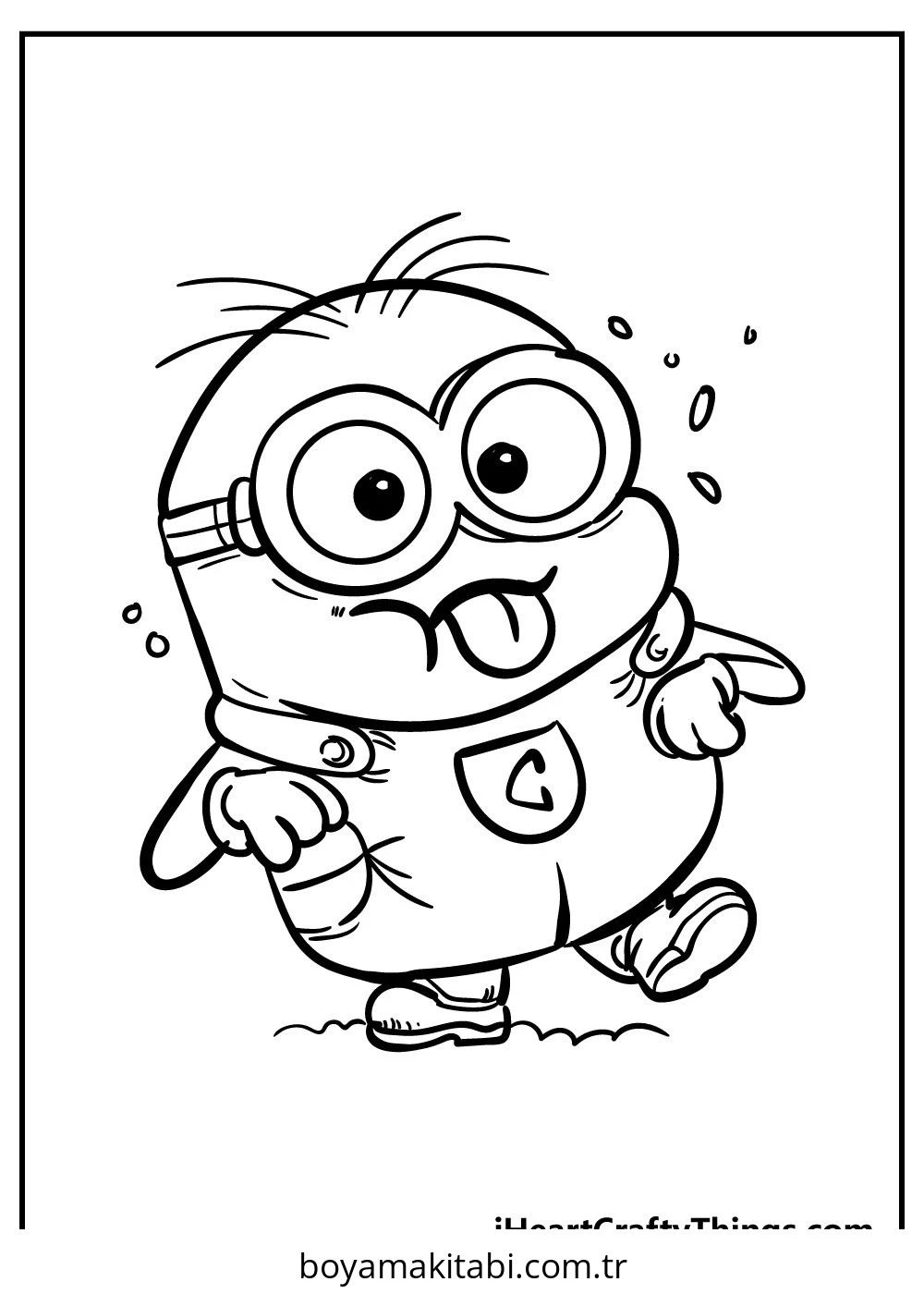 Minions boyama sayfası – boyama çalışması, yaratıcılığı geliştirir