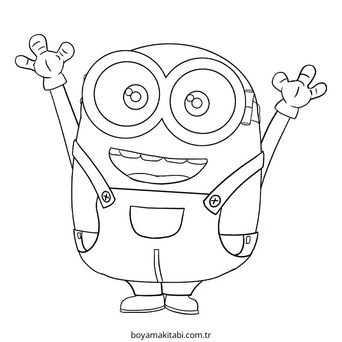 Minions boyama sayfası – çocuklar için, çizgi film temalı