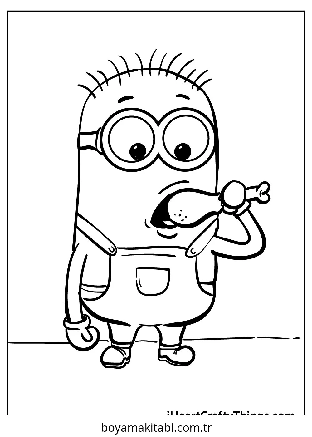 Minions boyama sayfası – okul öncesi, evde etkinlik