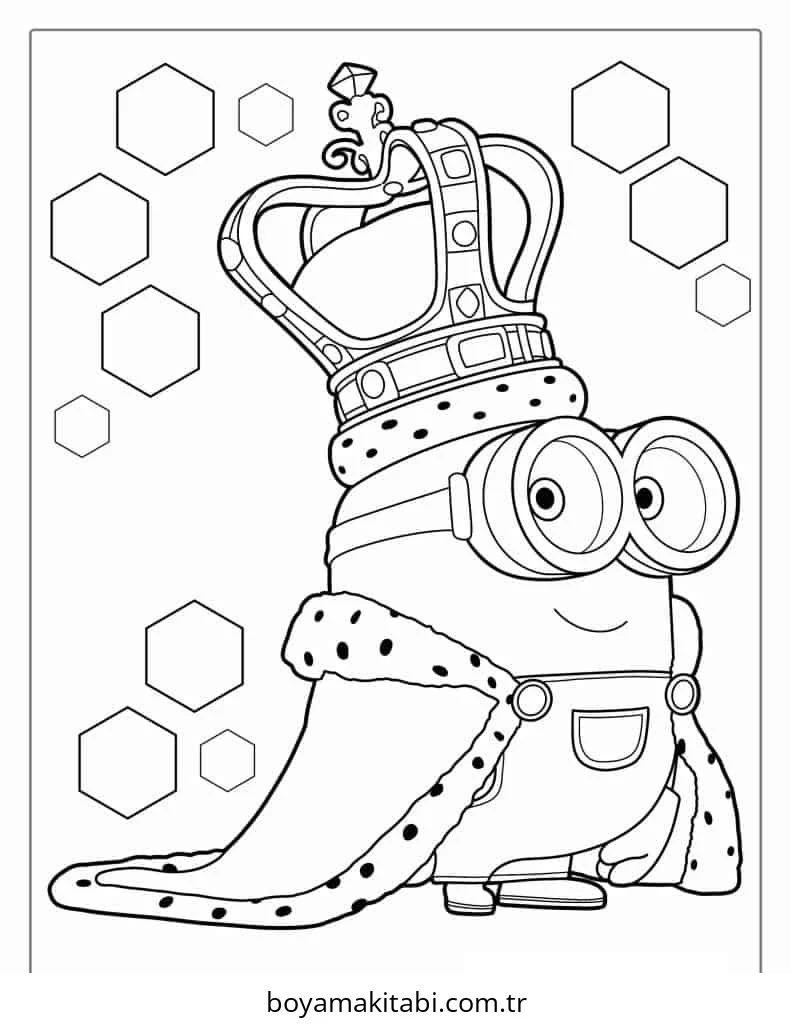 Minions boyama sayfası – çocuk aktivitesi, PDF indir