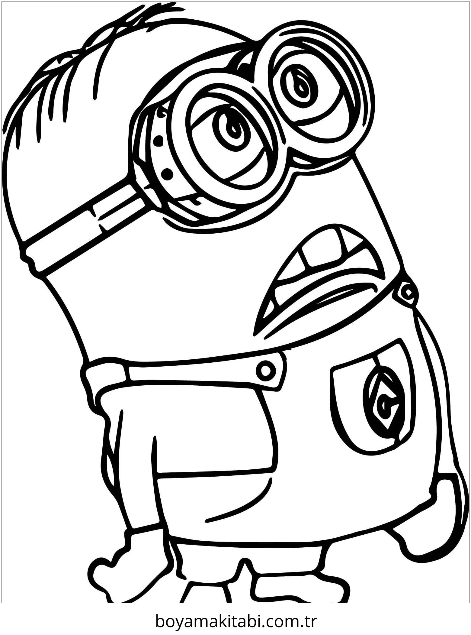 Minions boyama sayfası – okul öncesi, evde etkinlik