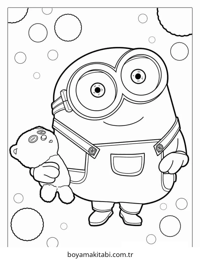 Minions boyama sayfası – boyama etkinliği, çocuk aktivitesi