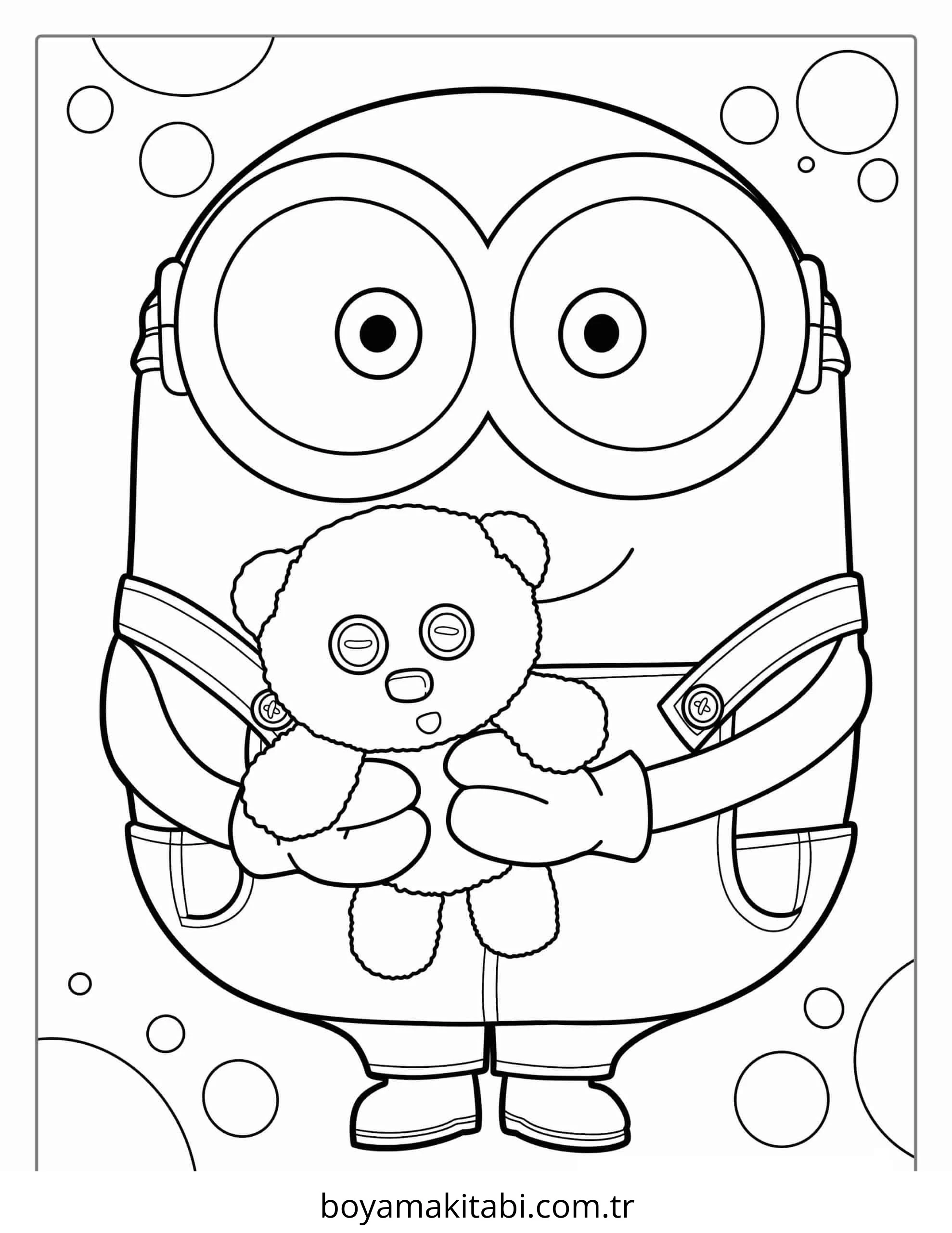 Minions boyama sayfası – sanatsal çalışma, çocuklar için