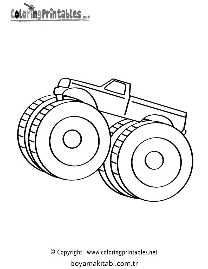 Monster Truck boyama sayfası – boyama çalışması, yaratıcılığı geliştirir
