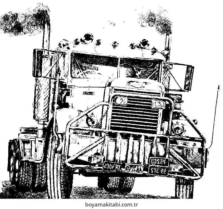 Monster Truck boyama sayfası – eğitici aktivite, yaratıcılık