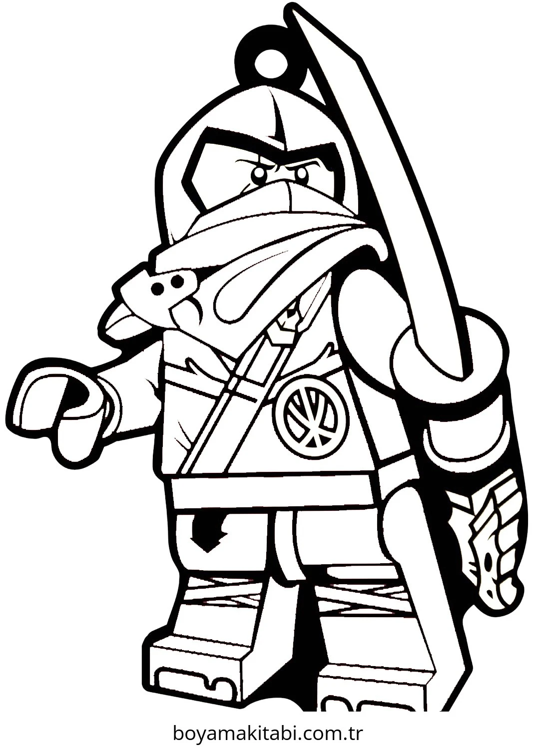 Ninjago boyama sayfası – boyama çalışması, yaratıcılığı geliştirir