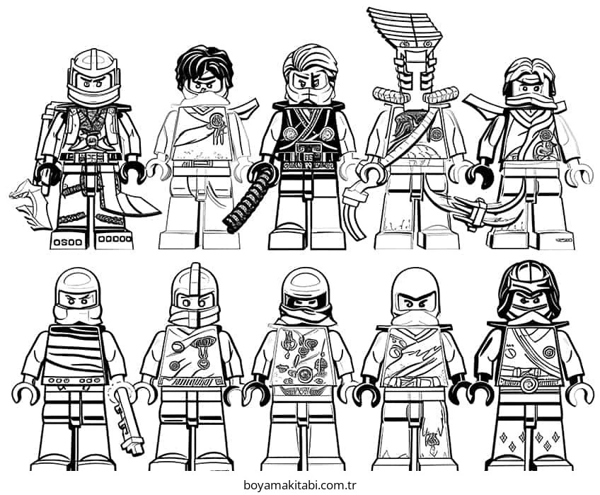 Ninjago boyama sayfası – ücretsiz yazdır, boyama etkinliği