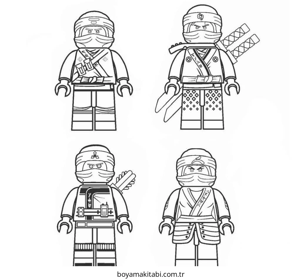 Ninjago boyama sayfası – kolay boyama, eğitici aktivite