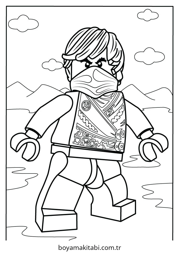 Ninjago boyama sayfası – yaratıcılık, eğlenceli etkinlik