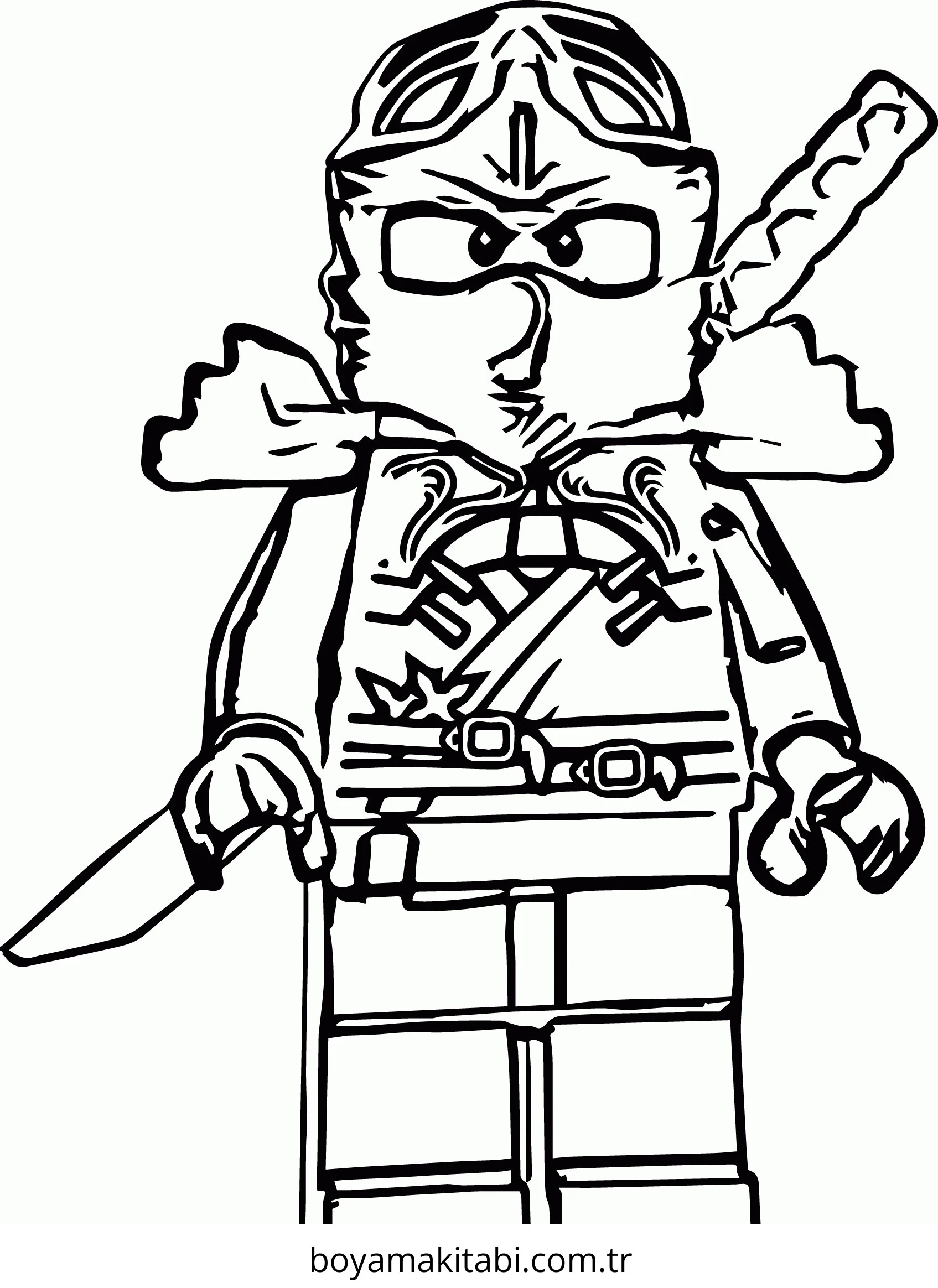 Ninjago boyama sayfası – renkli çizimler, okul öncesi