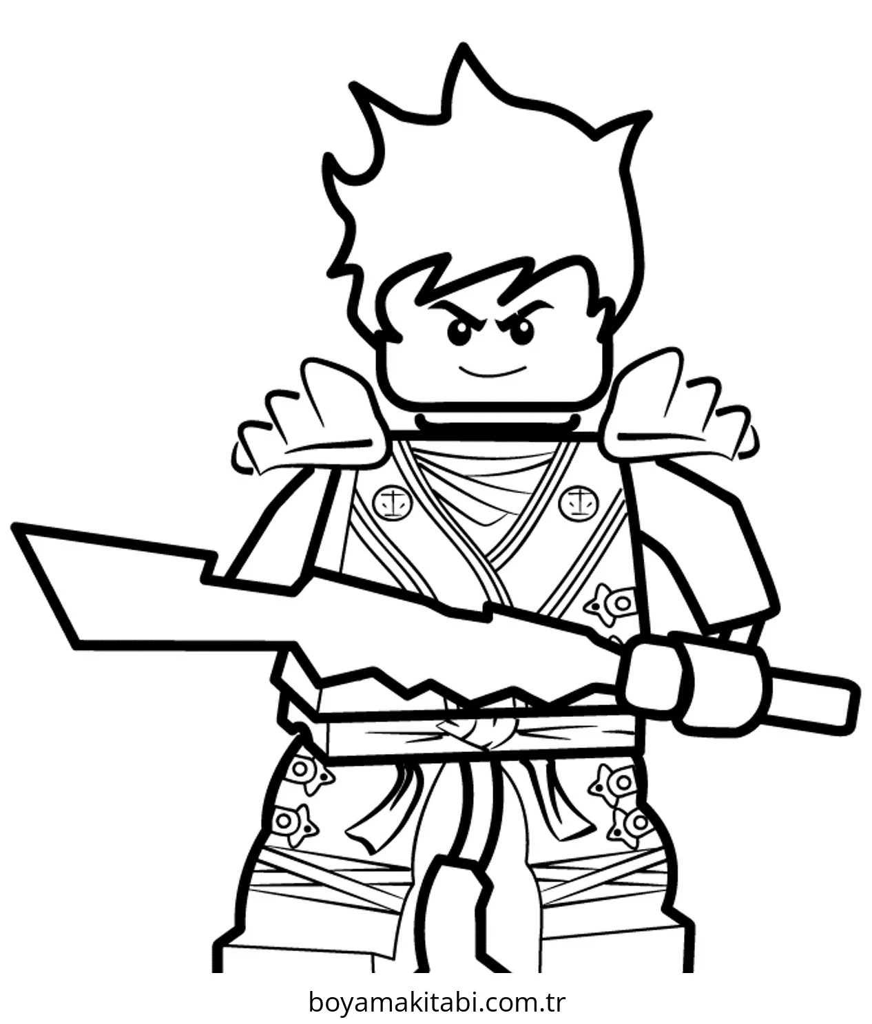Ninjago boyama sayfası – çocuklar için, çizgi film temalı