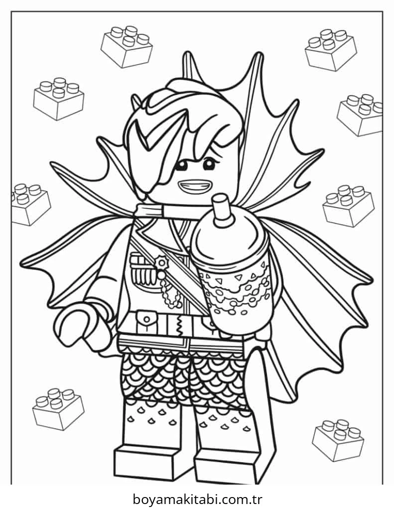 Ninjago boyama sayfası – kolay boyama, eğitici aktivite