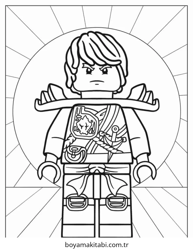 Ninjago boyama sayfası – eğlenceli etkinlik, el becerilerini geliştirir