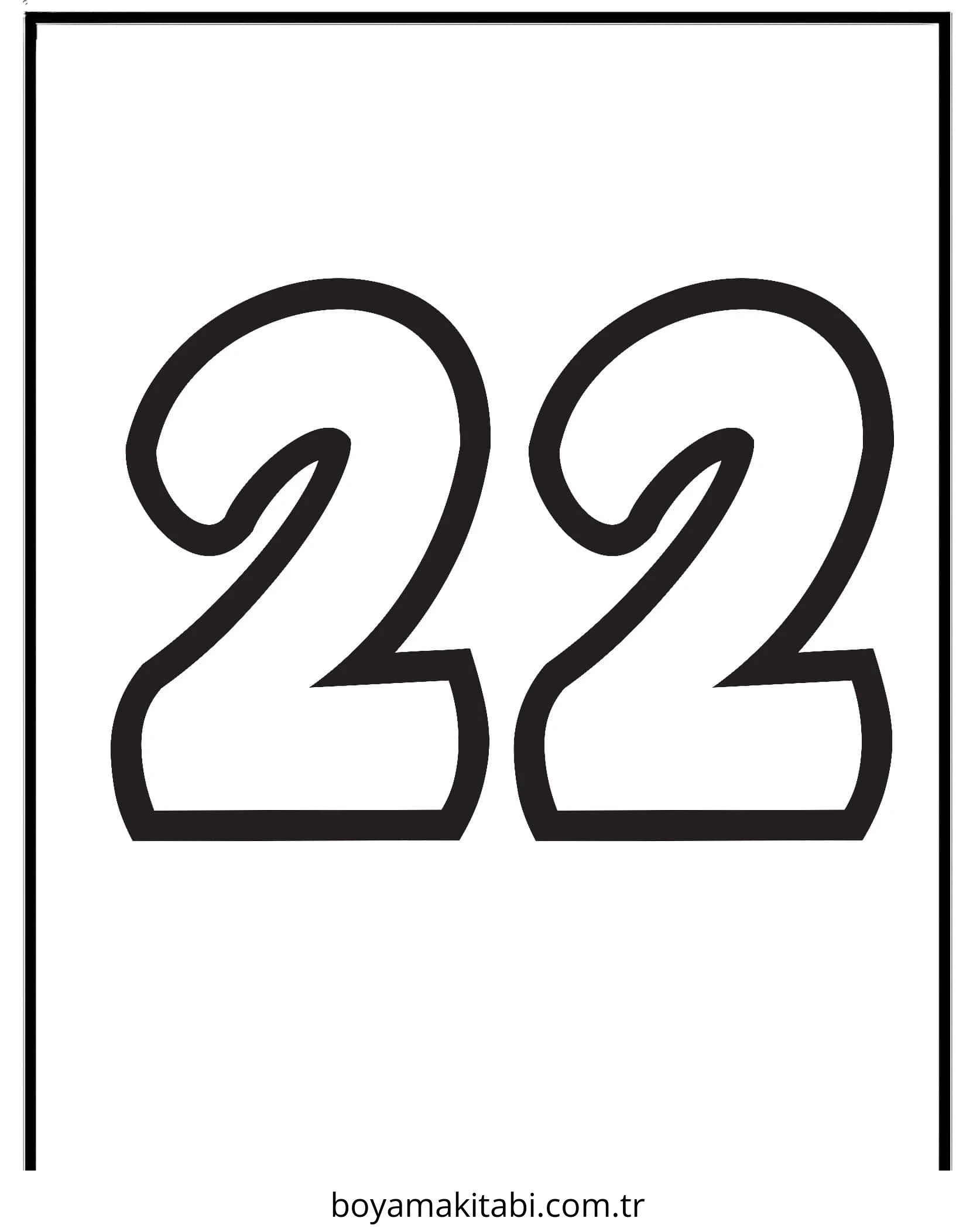 Sayılar boyama sayfası #21 – sanatsal çalışma, aile ile vakit geçirme