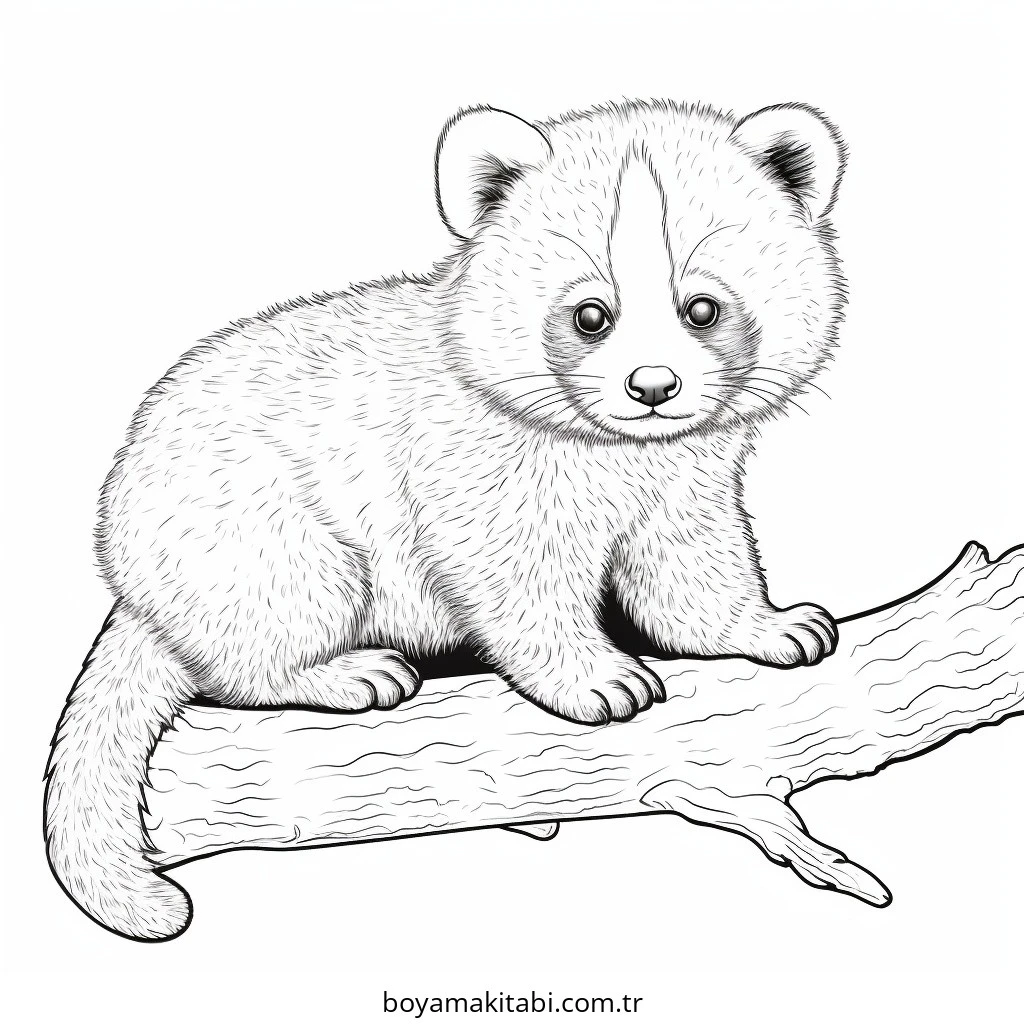 Panda boyama sayfası – sanatsal çalışma, çocuklar için