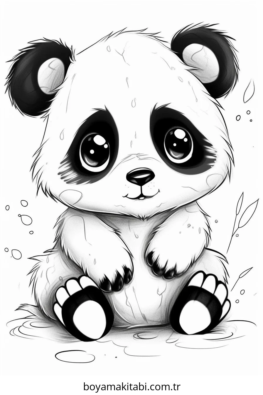Panda boyama sayfası – yaratıcılığı geliştirir, keyifli zaman