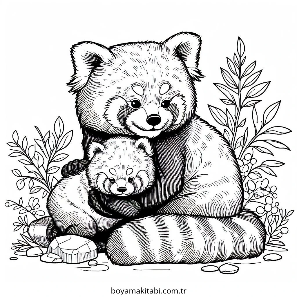 Panda boyama sayfası – eğitici aktivite, yaratıcılık