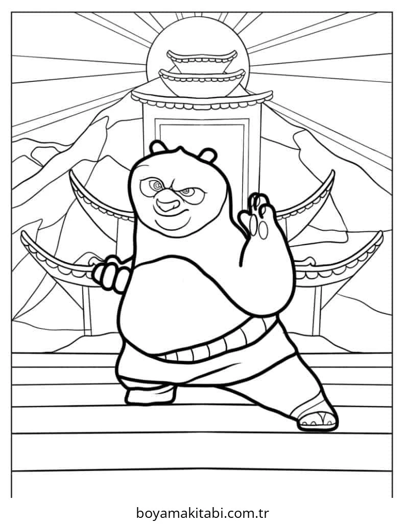 Panda boyama sayfası – okul öncesi, evde etkinlik