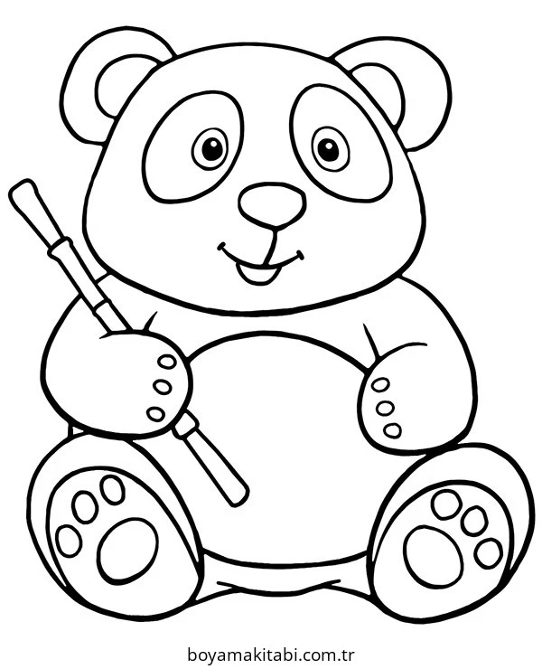 Panda boyama sayfası – boyama etkinliği, çocuk aktivitesi