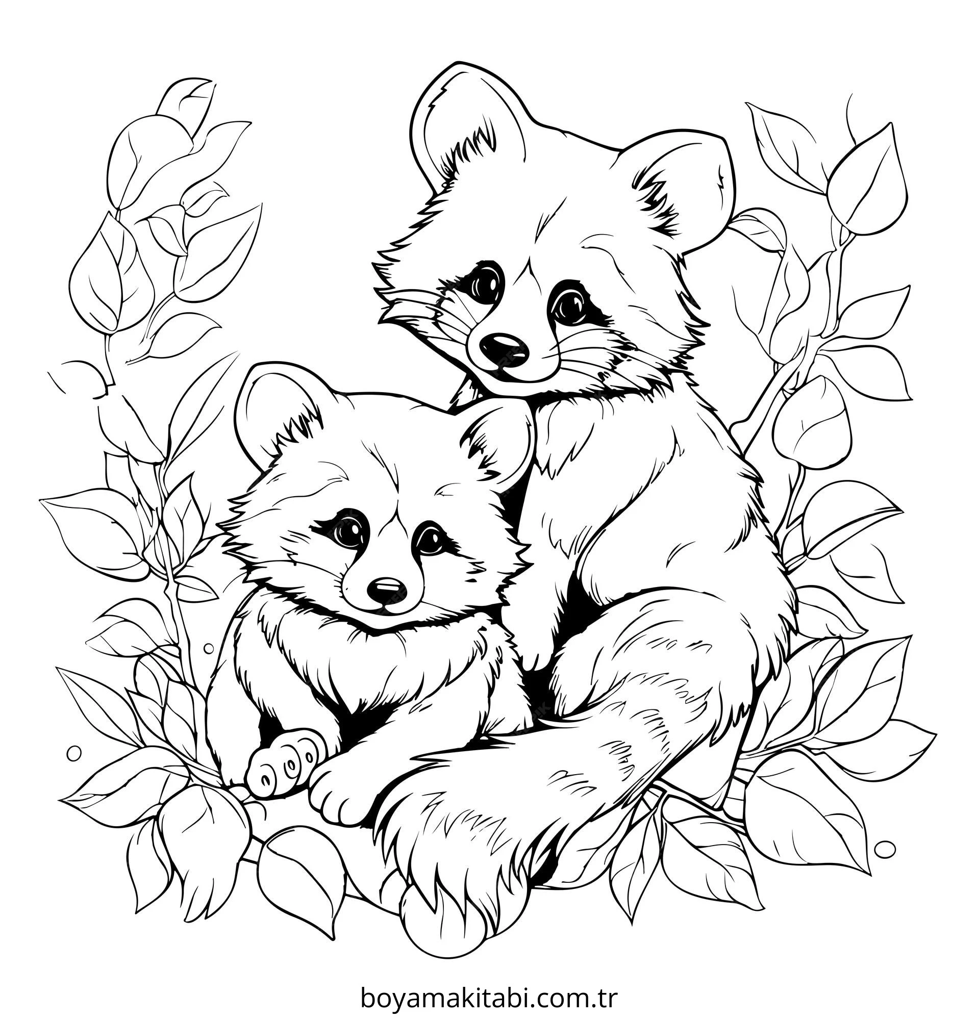 Panda boyama sayfası – el becerilerini geliştirir, boyama çalışması