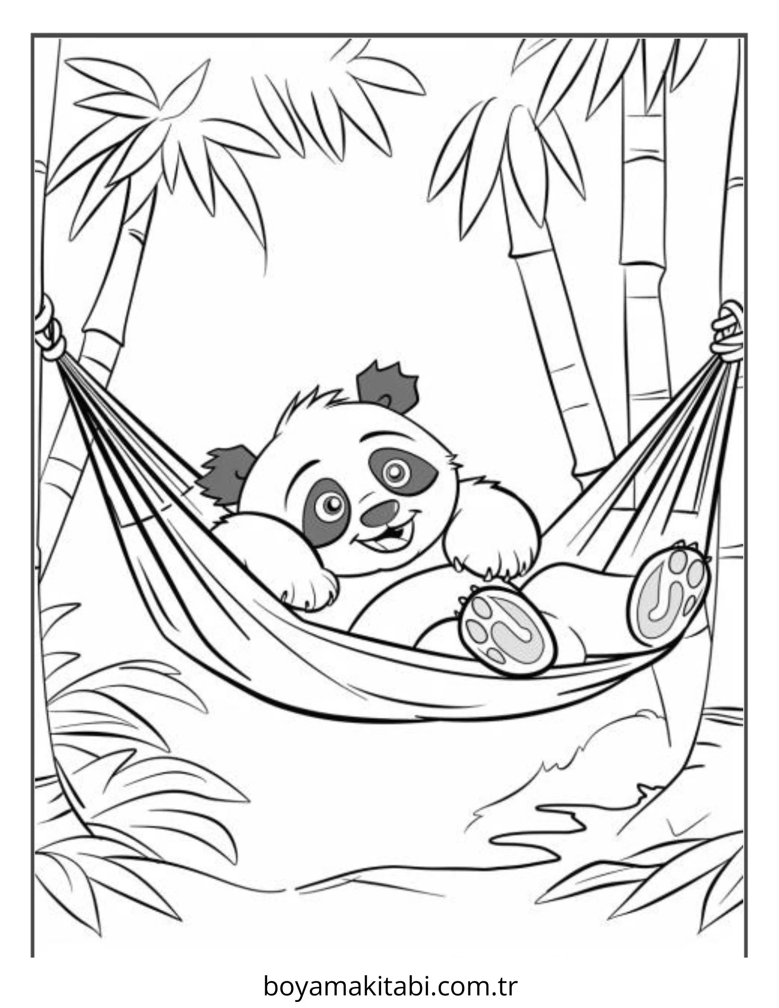 Panda boyama sayfası – yaratıcılık, eğlenceli etkinlik