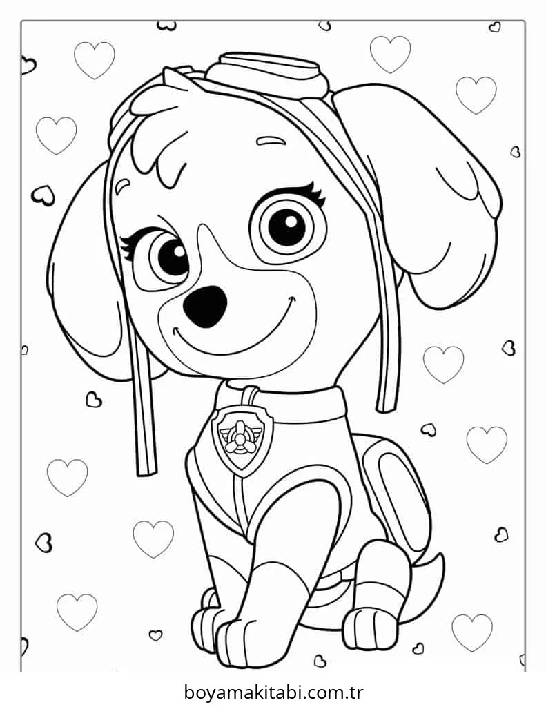 Paw Patrol boyama sayfası – yaratıcılığı geliştirir, keyifli zaman