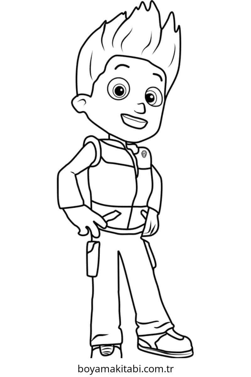 Paw Patrol boyama sayfası – çocuk aktivitesi, PDF indir