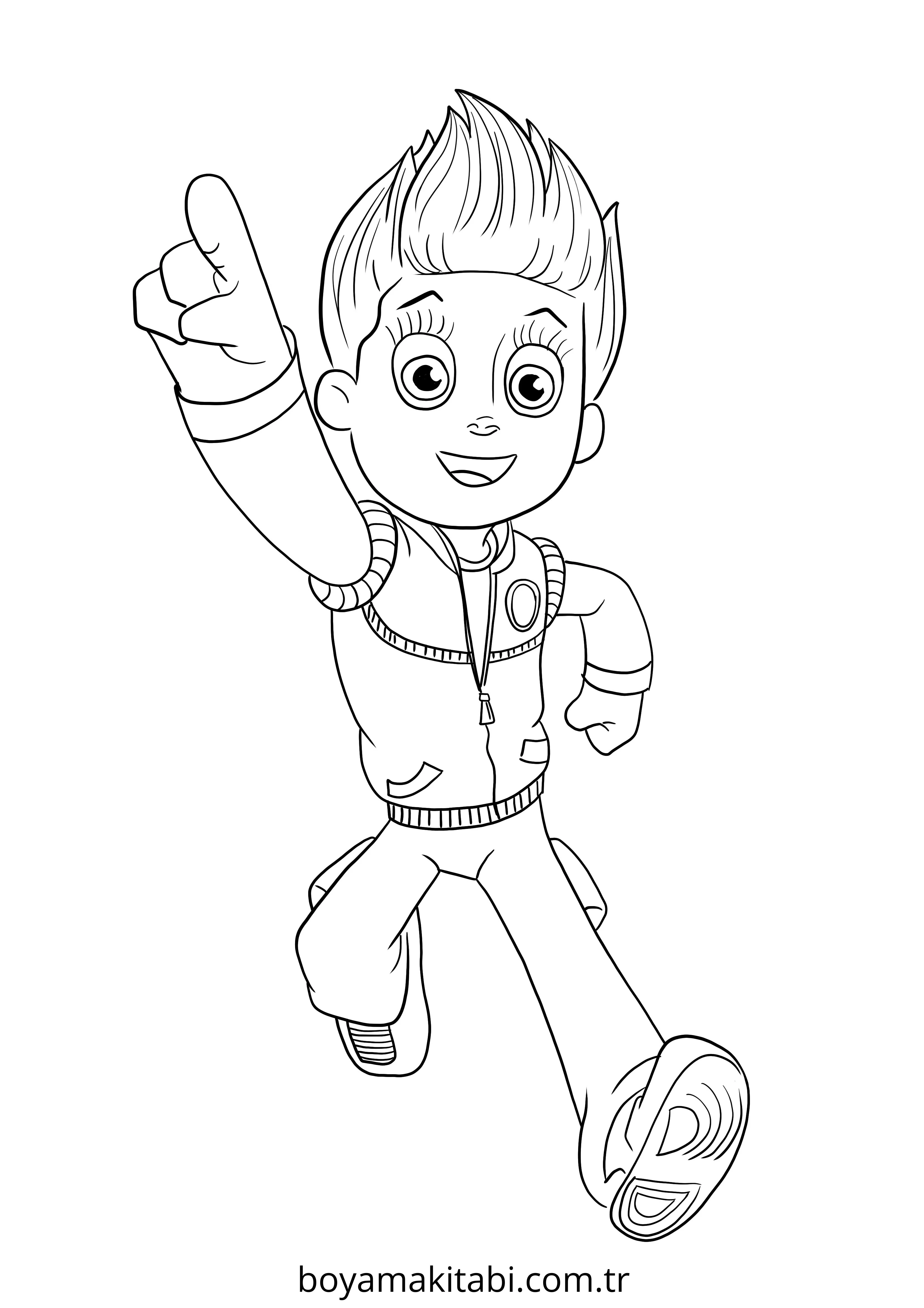 Paw Patrol boyama sayfası – renkli çizimler, okul öncesi