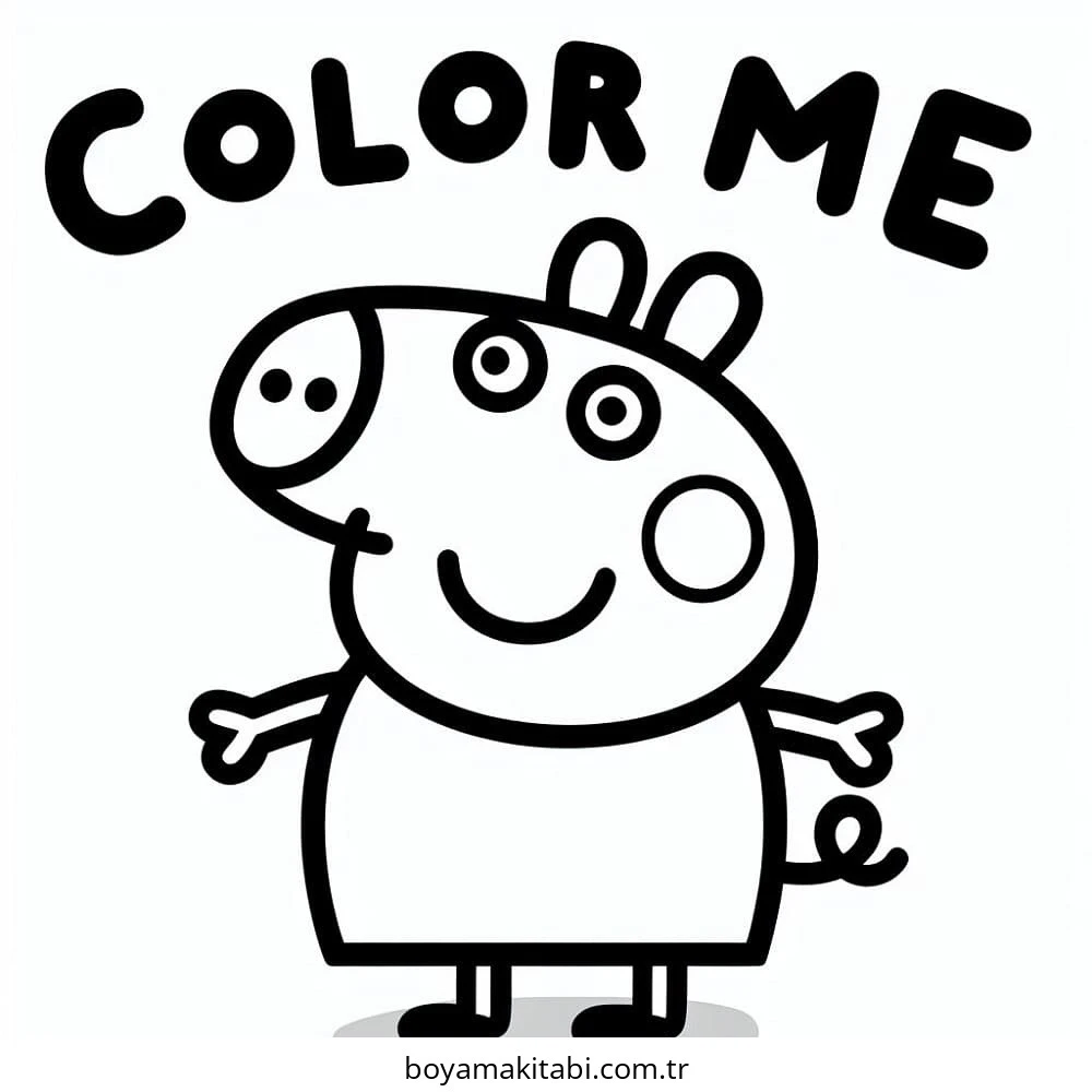 Peppa Pig boyama sayfası – yaratıcılığı geliştirir, keyifli zaman