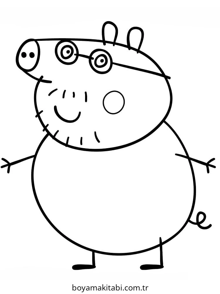 Peppa Pig boyama sayfası – yaratıcılığı geliştirir, keyifli zaman