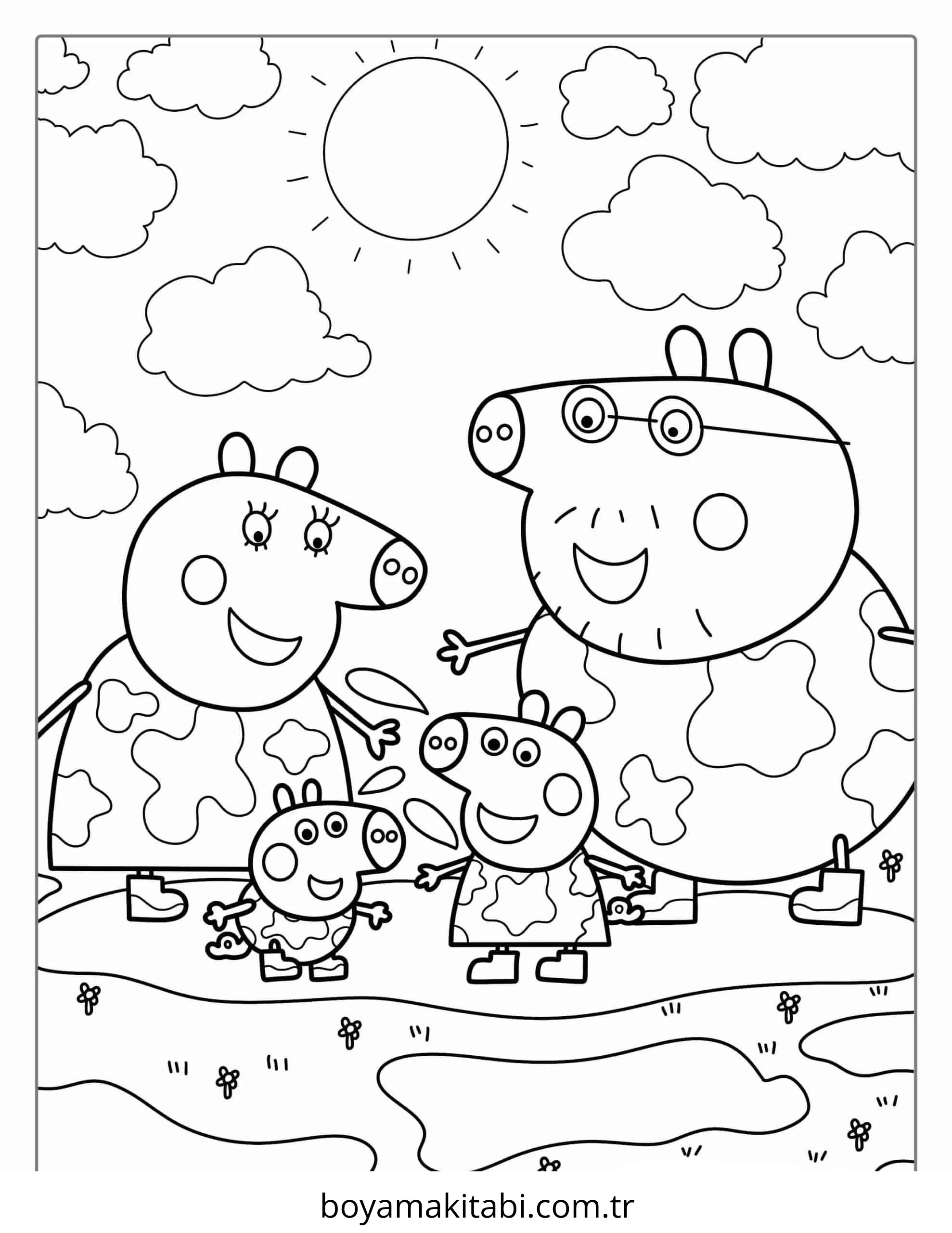 Peppa Pig boyama sayfası – ücretsiz yazdır, boyama etkinliği