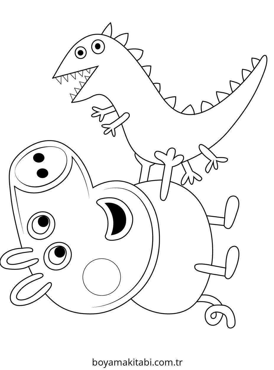 Peppa Pig boyama sayfası – okul öncesi, evde etkinlik