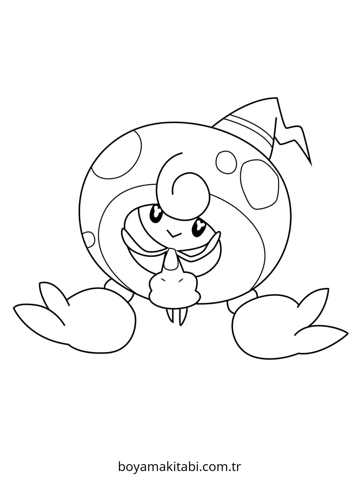 Pokemon boyama sayfası – sevimli karakter, sanatsal çalışma