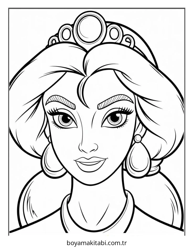 Aladdin boyama sayfası – PDF indir, sevimli karakter