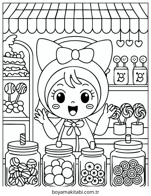 Kuromi boyama sayfası #190 – günlük etkinlik önerisi, kolay boyama