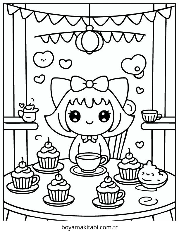 Kuromi boyama sayfası #195 – PDF indir, sevimli karakter